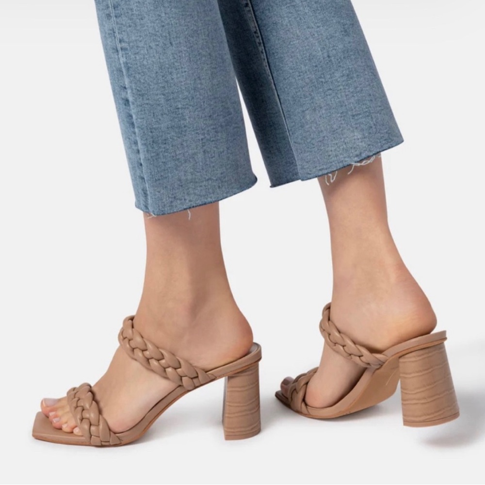 Dolce Vita Paily Braided Heels in Cafe Stella